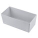 A white rectangular Tablecraft Simple Solutions cast aluminum bowl.