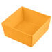 A yellow square Tablecraft bowl with a white background.