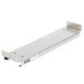 A silver Metro undershelf slide with holes.