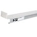 A Metro Super Erecta metal undershelf slide for a Metro shelf with a white label.