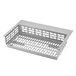 A Tablecraft brushed aluminum tray with a perforated grid pattern.