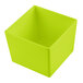 a green square box with a white background