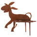 A brown donkey shaped Polypropylene Salsa Caddy.