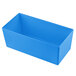 a blue rectangular object with a white background