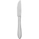 A Walco stainless steel dinner knife with a white handle.