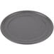 a black round plate with a white background