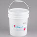 A white Noble Chemical 5 gallon bucket with a lid.