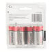 A pack of four Rayovac Fusion C advanced alkaline batteries in retail packaging.