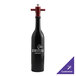 A black bottle resembling a wine bottle with a red handle.