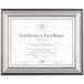 DAX N15783NT 8 1/2 inch x 11 inch Charcoal / Nickel Plastic Document / Certificate Frame