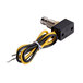 a close-up of a black and yellow cable