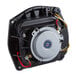 A black and silver Lavex motor with red and white wires.