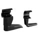 A pair of black plastic Lavex cord retainers for 12" upright vacuums.