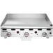 A Vulcan countertop gas griddle with thermostatic controls.