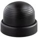 A close-up of a black Libbey replacement shaker cap with a round base.