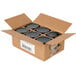 A cardboard box with six black jars of TBJ Gourmet Classic Uncured Bacon Jam.