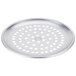 An American Metalcraft aluminum pizza pan with perforations.