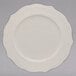 A white 10 Strawberry Street Ever bone china plate with a pattern on it.