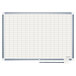 MasterVision CR0830830 36 inch x 48 inch White Grid Porcelain Dry Erase Planning Board - 1 inch x 2 inch Grid