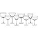 A group of Acopa Deco flared coupe glasses.