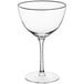 An Acopa Deco Nick and Nora cocktail glass with a stem.