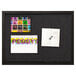 A black MasterVision bulletin board with a black wood frame.