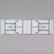 A Flash Furniture rectangular white plastic folding table with metal bars for height adjustment.