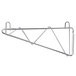 An Advance Tabco wall mounting bracket for a metal shelf.