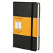 Moleskine MM710 5 1/2 inch x 3 1/2 inch Black Ruled Hardcover Notebook