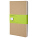 Moleskine QP418 5 inch x 8 1/4 inch Kraft Brown Plain Cahier Journal - 3/Pack