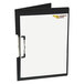 A black Mobile Ops portfolio clipboard with a white sheet inside.