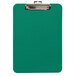 Mobile Ops 61626 1/4 inch Capacity 8 1/2 inch x 11 inch Green Recycled Plastic Clipboard