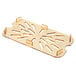 A Carlisle amber plastic drain tray with holes.