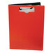 A red Mobile Ops portfolio clipboard with a low-profile black clip.