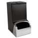 A black and silver rectangular San Jamar MODBFD Modular Bulk FIFO Condiment Dispenser with a lid.