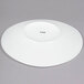 A white CAC triangular porcelain salad plate.