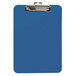 Mobile Ops 61623 1/4 inch Capacity 8 1/2 inch x 11 inch Blue Recycled Plastic Clipboard