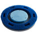 A blue circular Minuteman shampoo brush.