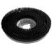 A circular black Minuteman brush with black bristles.