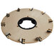 A white circular Minuteman polymer brush disc with metal parts and holes in it.