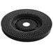 a circular black object with a round black object