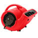 A red B-Air air mover with a black handle.