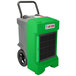 A green and grey B-Air Vantage LGR dehumidifier with a black handle.