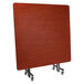 A National Public Seating rectangular MDF table with ProtectEdge and chrome frame.