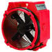 A red B-Air Polar Bear axial fan with a black handle.