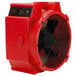 A red B-Air Polar Bear axial fan with black accents.