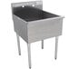 An Advance Tabco stainless steel commercial sink with legs.