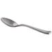 a close-up of a silver spoon