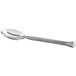 A Oneida Wyatt stainless steel bouillon spoon with a long handle.