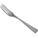 An Oneida Lexia stainless steel dinner fork with a silver handle.